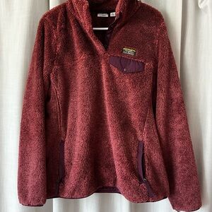 L.L. Bean Burgundy Fleece Jacket